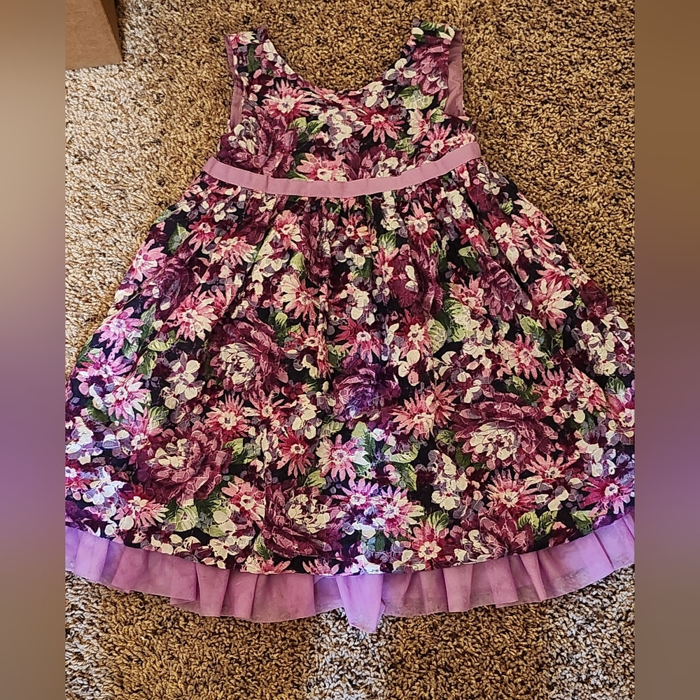 Floral Purple Kids Dress